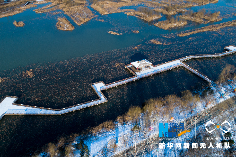 黄河春雪景如画