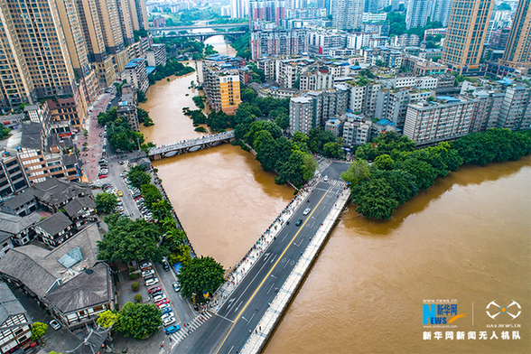 直击长江五号洪水过境重庆主城 多处水位超保