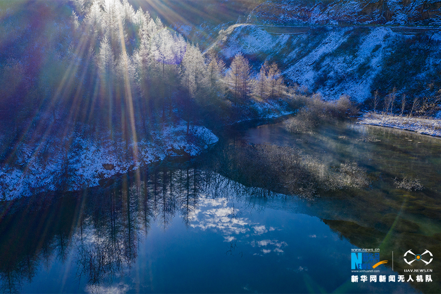 重庆红池坝迎初雪 宛如童话世界