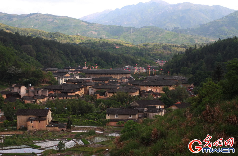 福建土楼古建筑的一朵奇葩