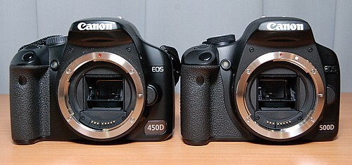 兄弟PK 佳能EOS500D与450D真机外观对比